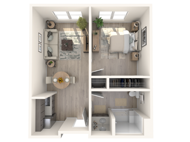 Northshore 1 BR floorplan at Rockbridge Oaks