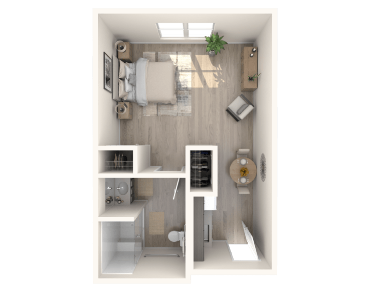 St Elmo Studio floorplan at Rockbridge Oaks