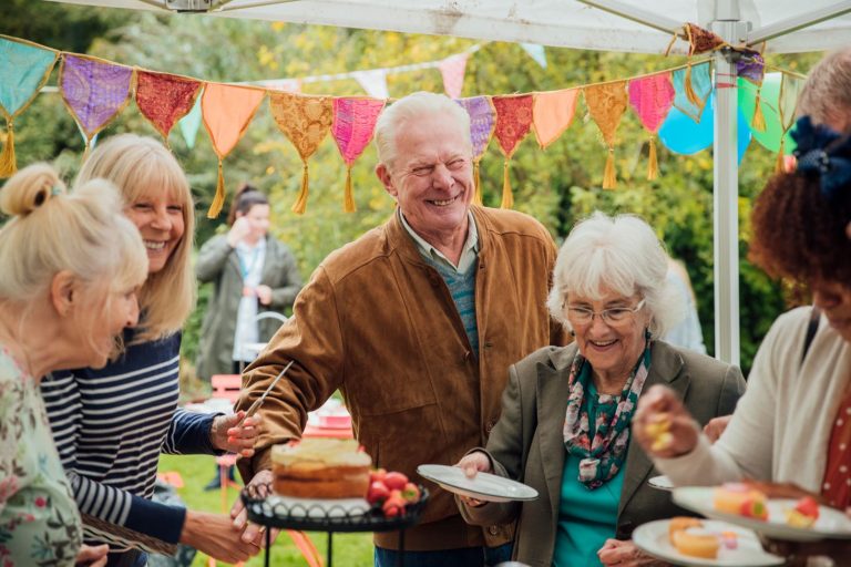 Older adults celebrating